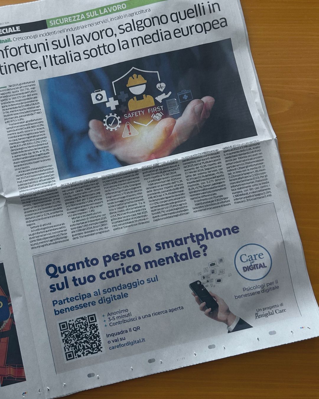 Foto del giornale La Provincia di Lecco