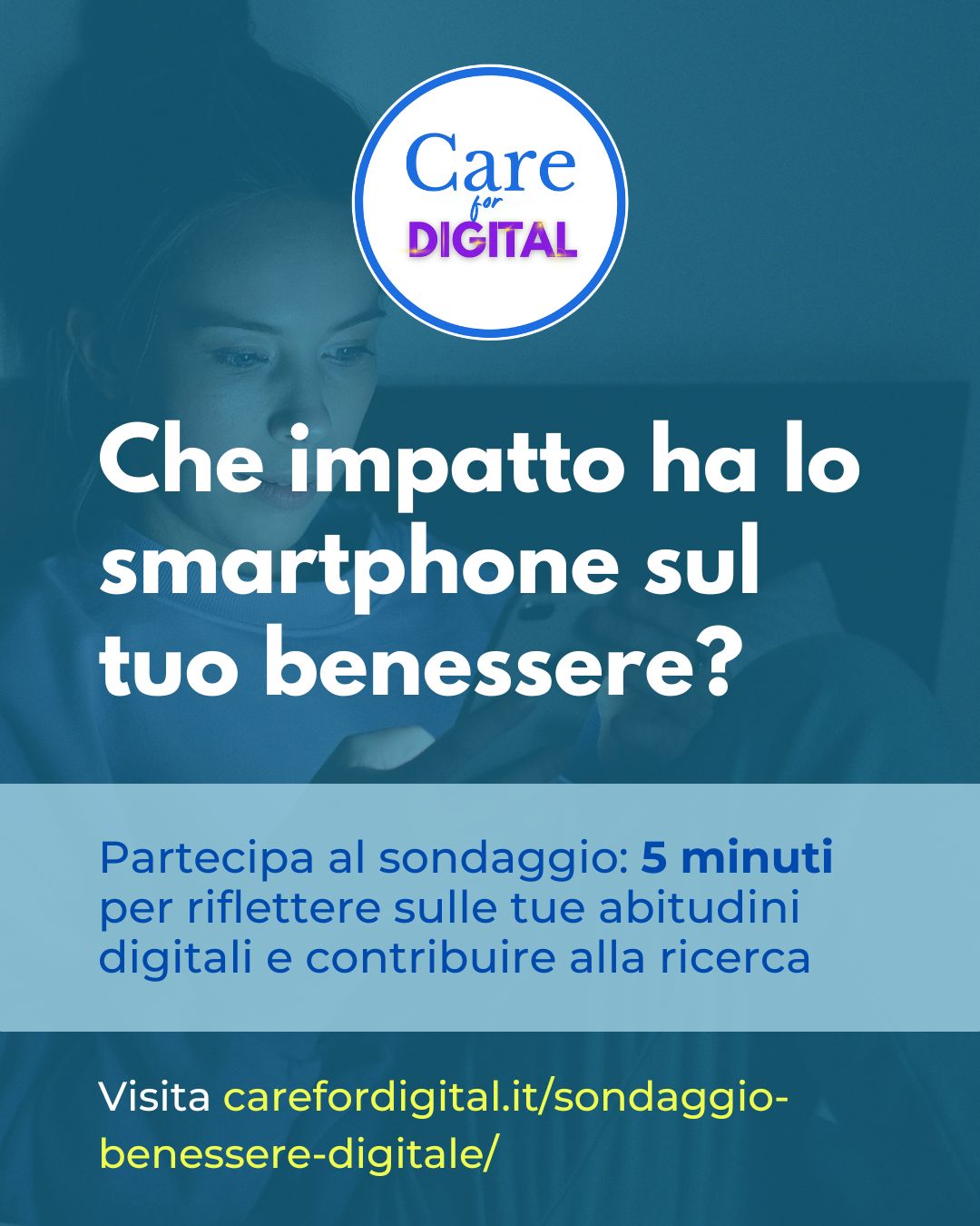 locandina del sondaggio sul benessere digitale