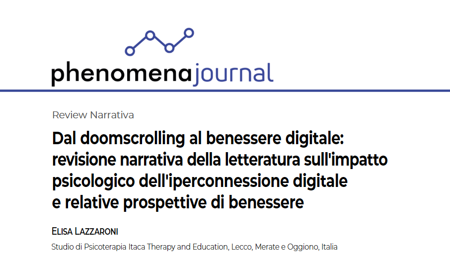 Elisa Lazzaroni, pubblicazione scientifica su benessere digitale e doomscrolling